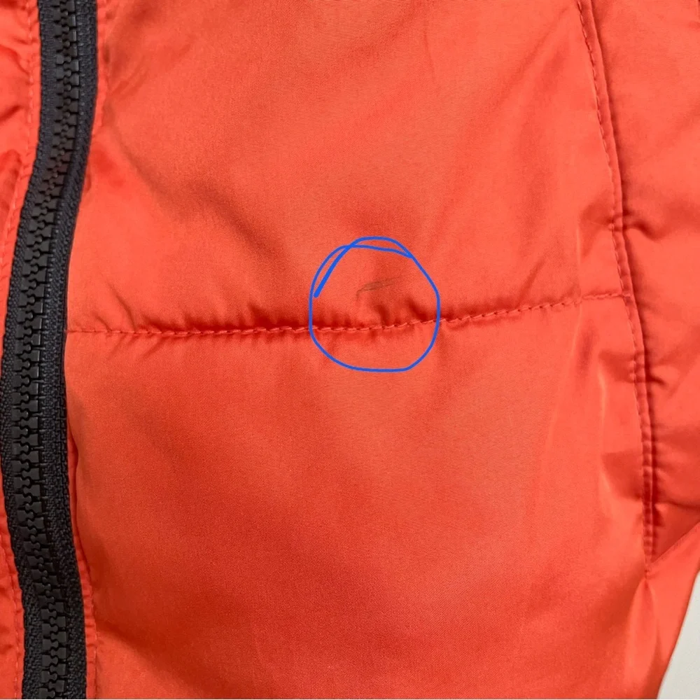 Old Navy Kids Orange Puffer Vest - Size 8 - Picture 7 of 8